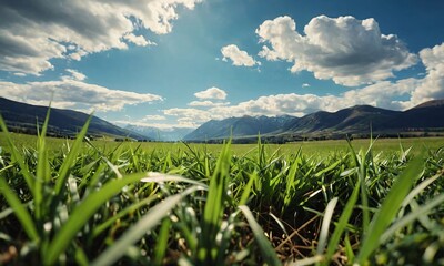 grass and blue sky