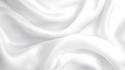 Fototapeta premium The gentle curves of white fabric flow softly, creating a serene and calming atmosphere in a minimalist space