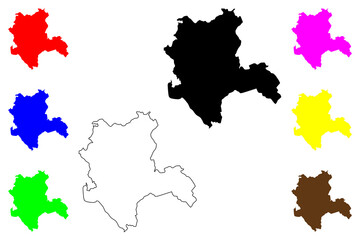 Konya (Provinces of the Republic of Turkey) map vector illustration, scribble sketch Konya ili map
