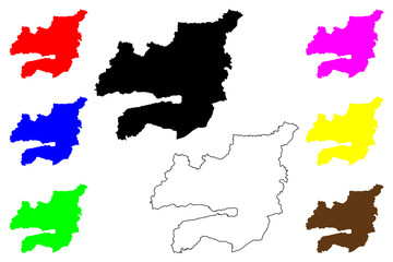 Kocaeli (Provinces of the Republic of Turkey) map vector illustration, scribble sketch Kocaeli ili map