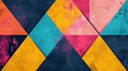 Abstract Background Of Four Colored Triangles