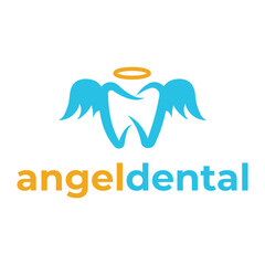 angel dental minimalist logo design
