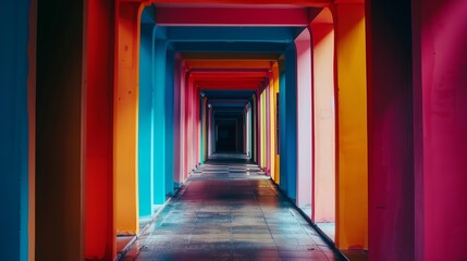 multicolored hallway
