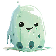 Halloween slime on transparent background .PNG