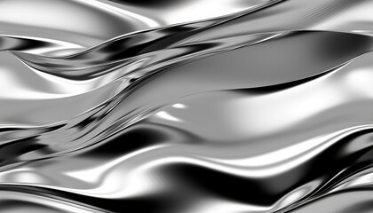 Obraz premium This is an Abstract Silver Metallic Wave Texture that beautifully complements Modern Design