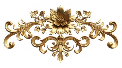 Intricate Golden Decorative Element
