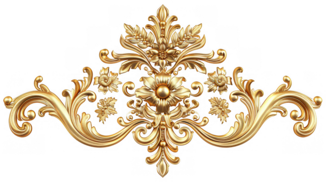 Intricate Golden Decorative Element
