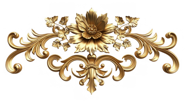Intricate Golden Decorative Element