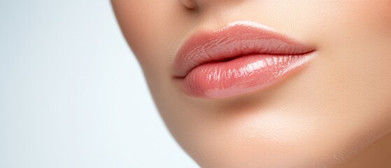 Fototapeta premium Enhancing Lip Texture and Volume Through Careful Injection in a Contemporary Professional Setting