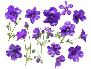 Purple Geranium Flowers