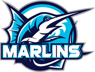 illustration of a marlins vector