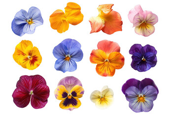Selection of Colorful Flower Petals and Blossoms