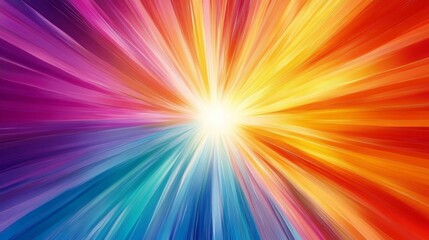 Obraz premium Colorful Burst Background with Radial Stripes