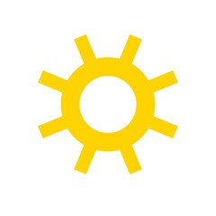 Sun sunshine set vector icons