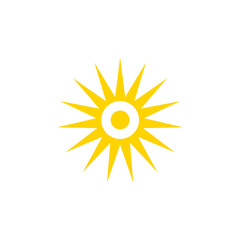 Sun sunshine set vector icons