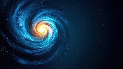 A stunning swirling galaxy with vibrant colors and a brilliant light at its center, evoking the beauty of the universe.