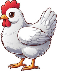 Cute Chicken vector cartoon illustration