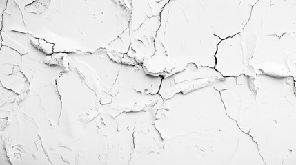 Obraz premium Abstract textured white plaster wall with subtle cracks and a rough surface, featuring minimalist, natural imperfections, ideal for rustic or vintage design backdrops.