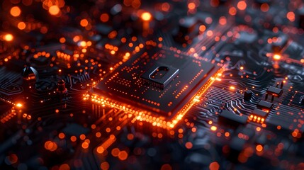 Quantum Computer Security Interface with Glowing Locks and Encrypted Data Streams Futuristic Cybersecurity Technology Concept