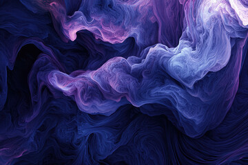 Obraz premium An abstract exploration of depression, evoking a blend of darkness and color in a mesmerizing flow of swirling forms and deep emotions.