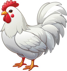 Cute Chicken vector cartoon illustration