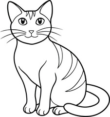 A Cute Cat Slhouette Vector Design.