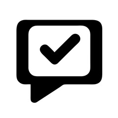 Clean vector icon of a chat bubble, perfect for communication themes.