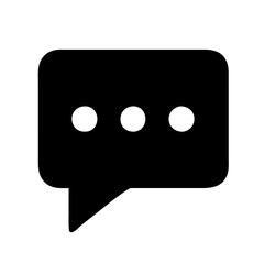 Fototapeta premium Messaging app icon vector in clean modern chat bubble style.