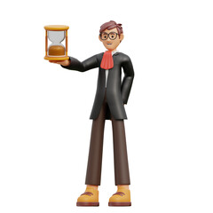 3d  lawyer bring compliance document character the law building legal basis lawyer carrying briefcase