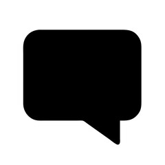 Naklejka premium Mobile SMS chat silhouette icon in vector design for communication interfaces.
