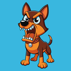 Angry Dog Silhouette Vector | SVG, Cricut, Clipart, T-Shirt Design