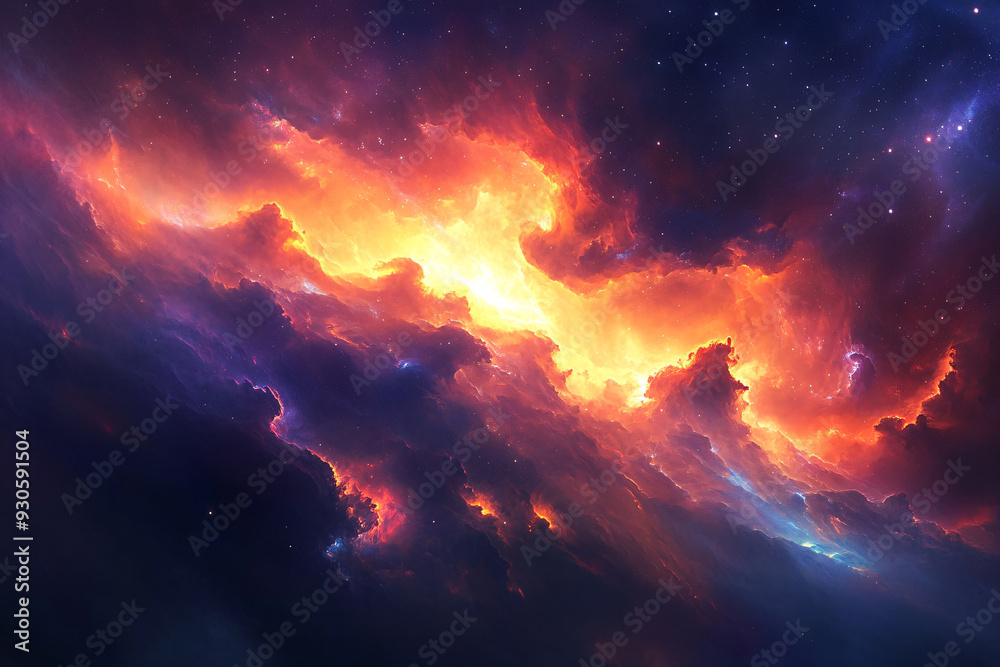 Canvas Prints cosmic fire.