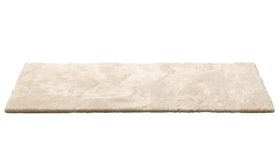 Modern beige runner rug with high pile. 3d render