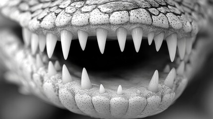 Obraz premium Crocodile Maw Close-Up