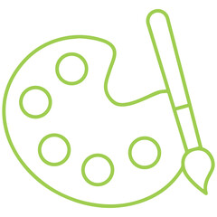 Art, brush, color icon