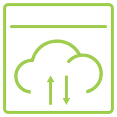Cloud, download, server icon
