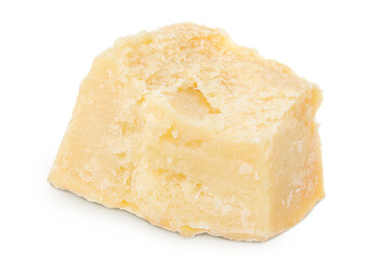parmesan cheese isolated on white background
