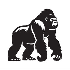 Fototapeta premium A Gorilla Vector Art Illustration