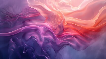 Obraz premium Abstract waves of color blending in a fluid motion, creating a dreamy atmosphere.