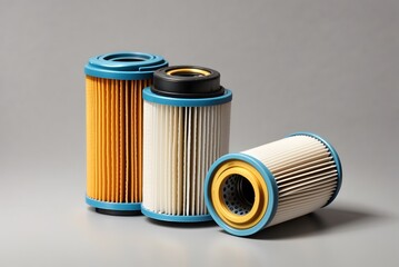 Air, fuel or oil filters isolated on a white background
