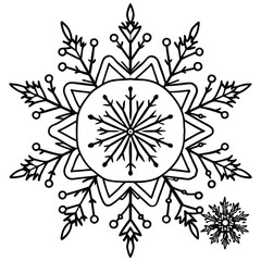 Snowflakes white winter background with snowflake