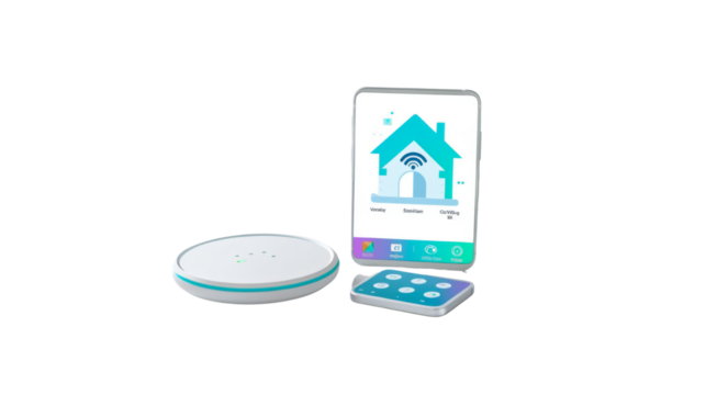 Smart home devices, transparent background PNG