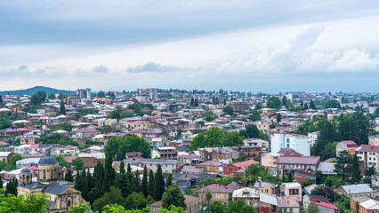 Obraz premium View of Kutaisi from Bagrati Cathedral