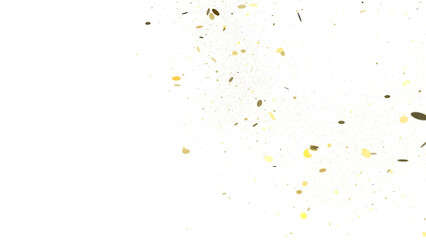 Multicolor confetti abstract background with a lot of falling pieces, isolated on a white background. Festive decorative tinsel element for design