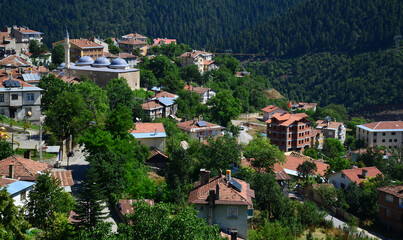 Fototapeta premium Kure Town, located in Kastamonu, Turkey, is famous for its historical monuments and natural beauties. 