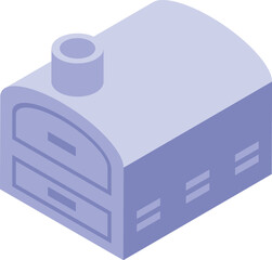 Brick pizza oven burning wood and creating hot coals for baking delicious food