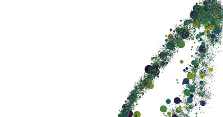 Multicolor confetti abstract background with a lot of falling pieces, isolated on a white background. Festive decorative tinsel element for design