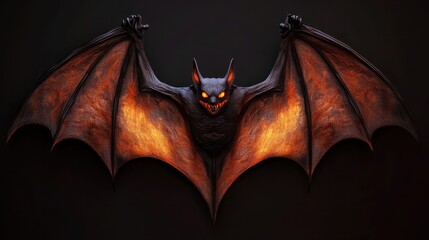 Fototapeta premium Halloween Bat logo 2D