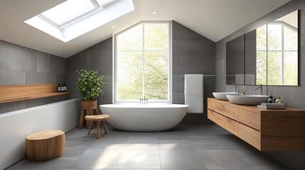 Modern Bathroom Interior.