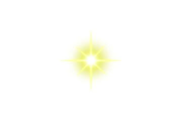 Fototapeta premium Gold light sparkle star. Starlight with bright sparkles effect isolated on transparent background. Glowing light PNG. flare light overlay, Glow star light. Festive decoration design elements